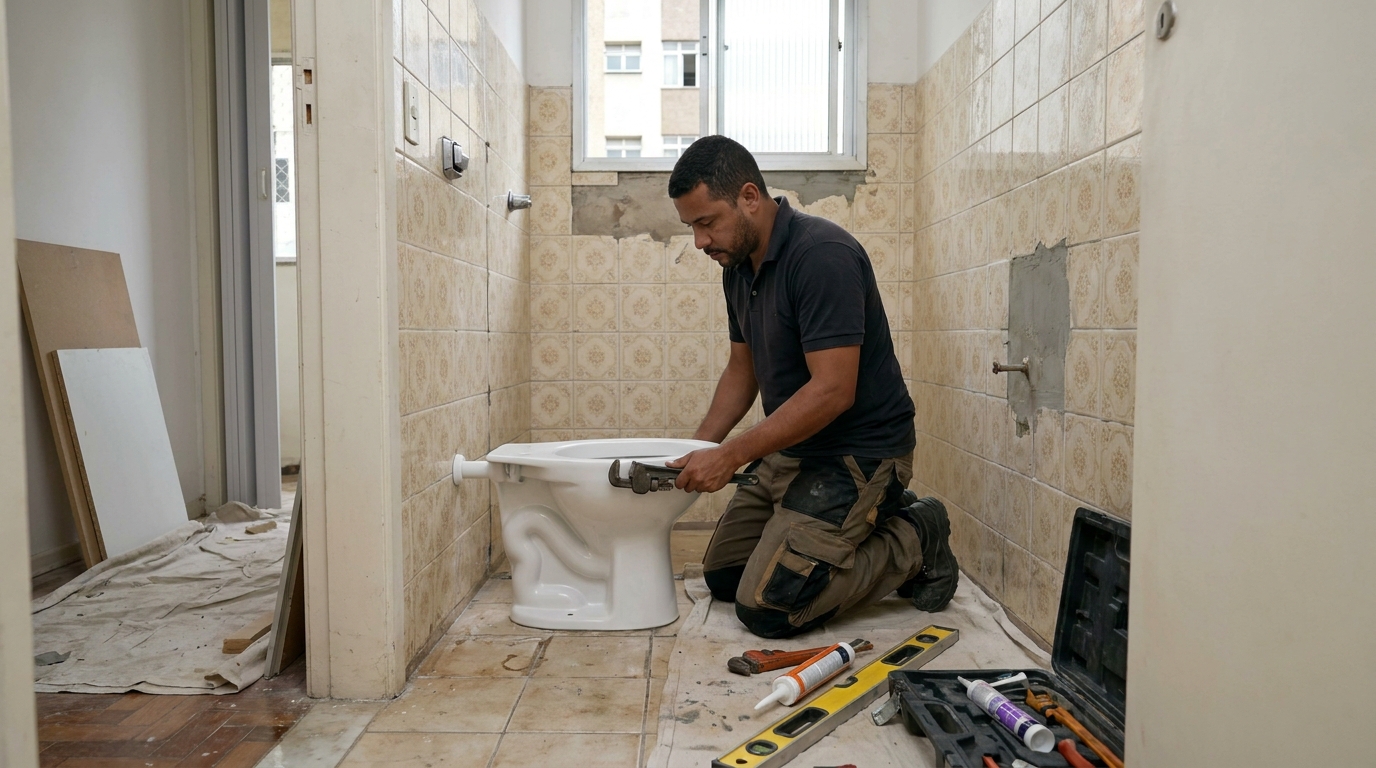 Reforço de vedação sanitária em Joinville-SC